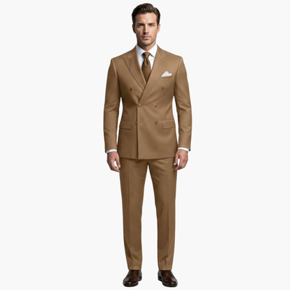 Classic 2 Piece Suit with Peak Lapels and Buttons