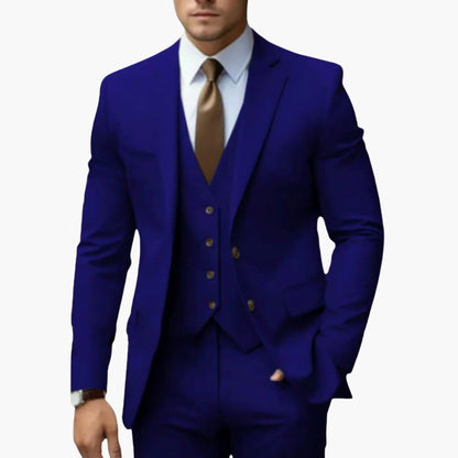 Classic 3 Piece Men's Suit Set with Notch Lapel