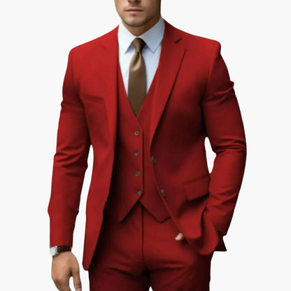 Classic 3 Piece Men's Suit Set with Notch Lapel
