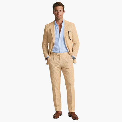 Men's Slim Fit Pinstripe Two Piece Suit
