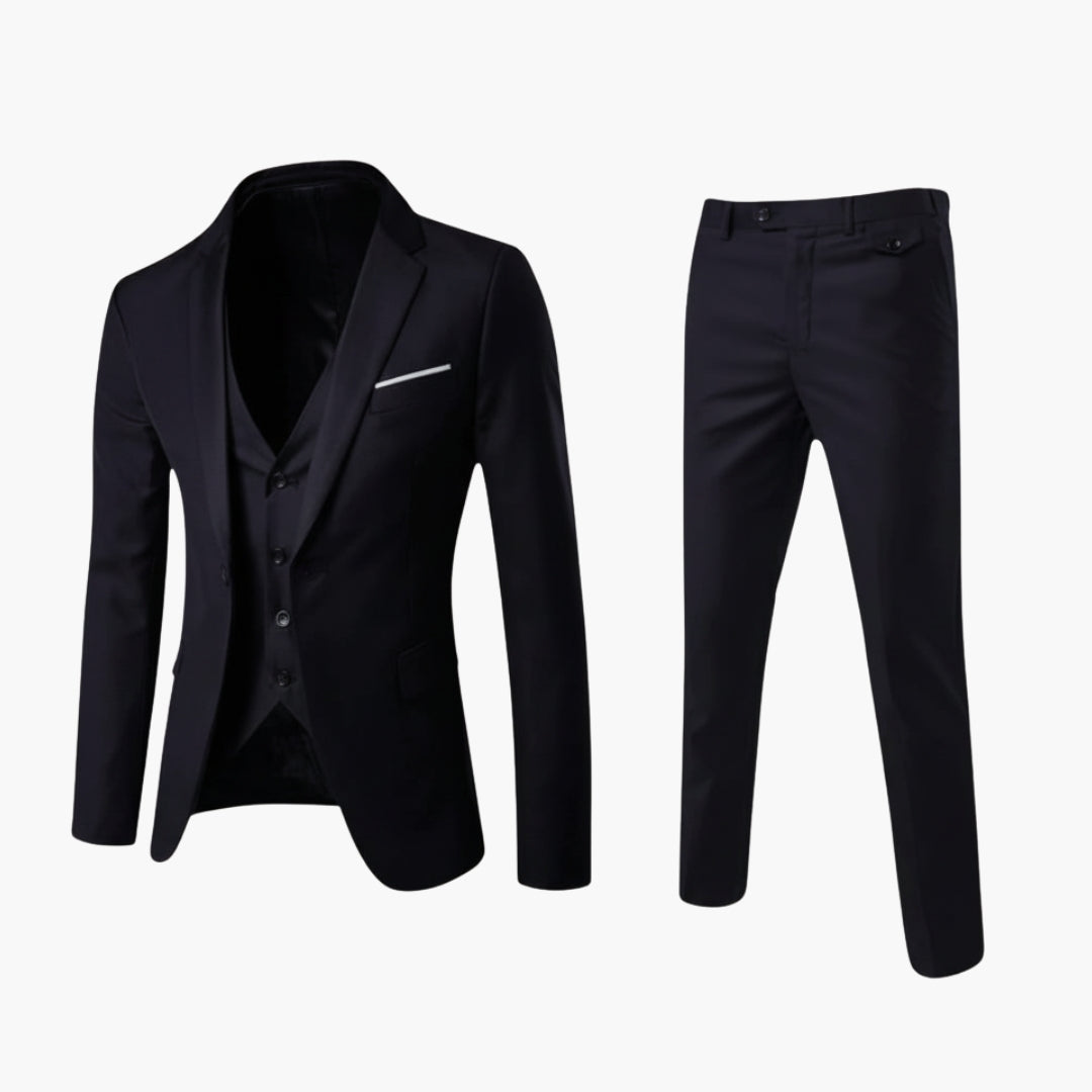 Classic Business 3 Piece Suit Set - Olytrend