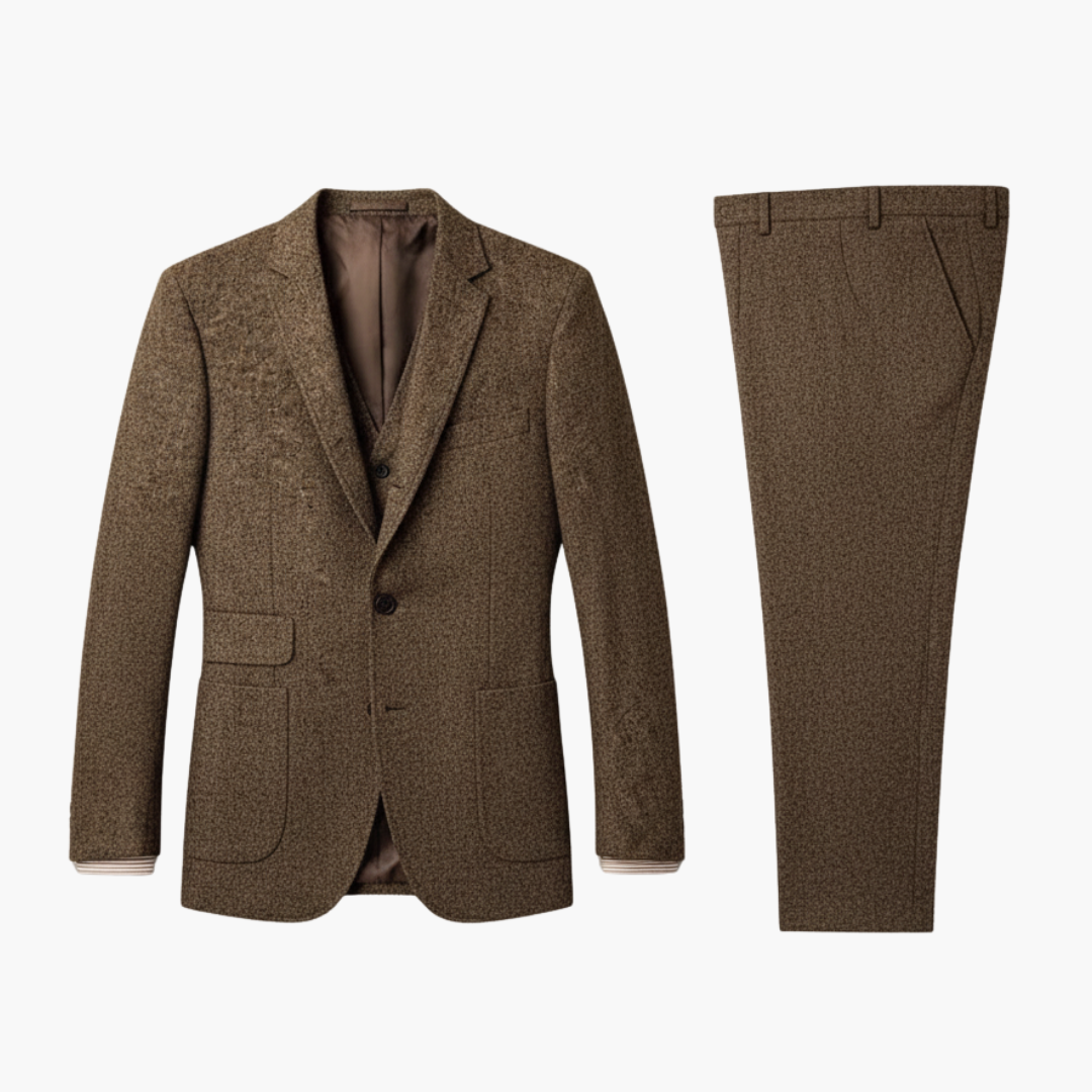 Classic Fit Men's 3 Piece Business Suit - Olytrend