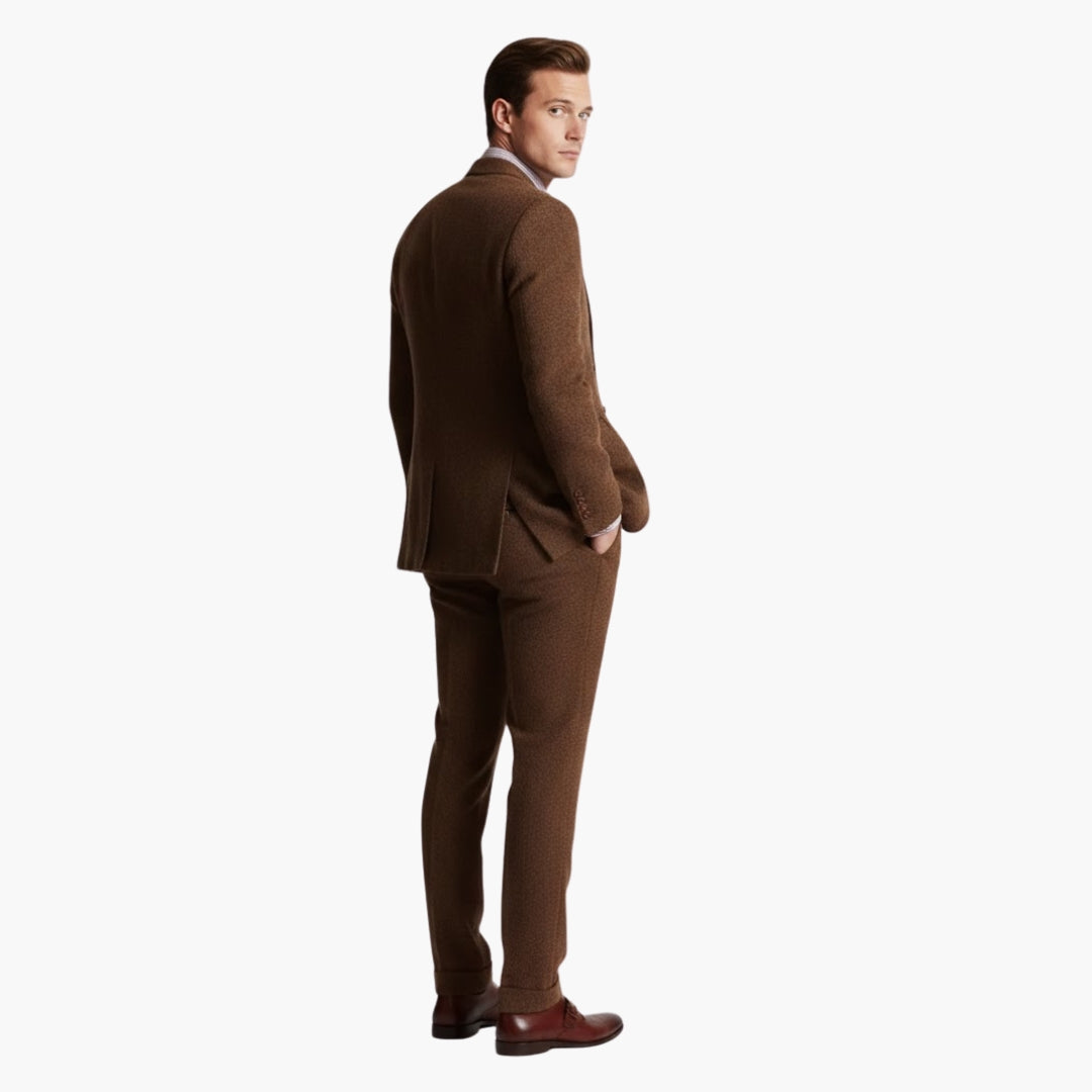 Classic Three Piece Business Suit with Vest