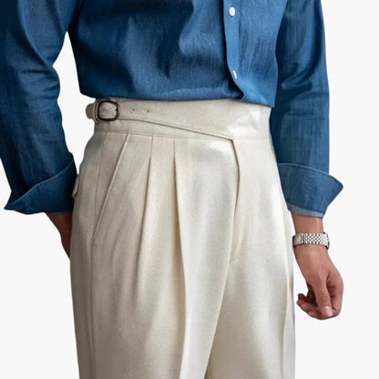 Classic Fit High Waisted Pleated Trousers
