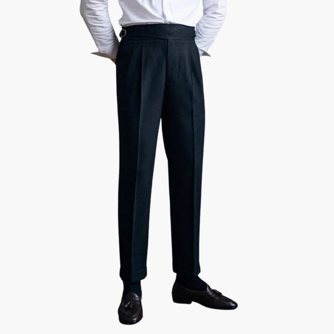 Classic Fit High Waisted Pleated Trousers