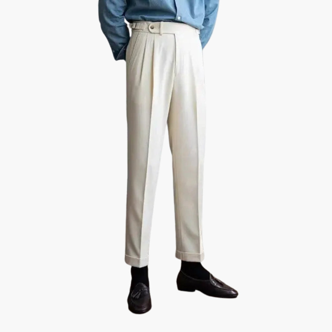 Classic Fit High Waisted Pleated Trousers