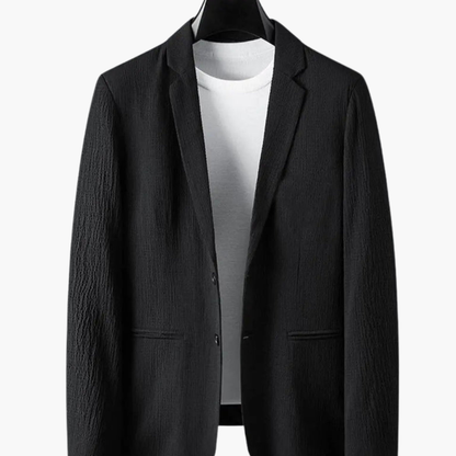 Slim Fit 2 Piece Suit with Elastic Waist Pants