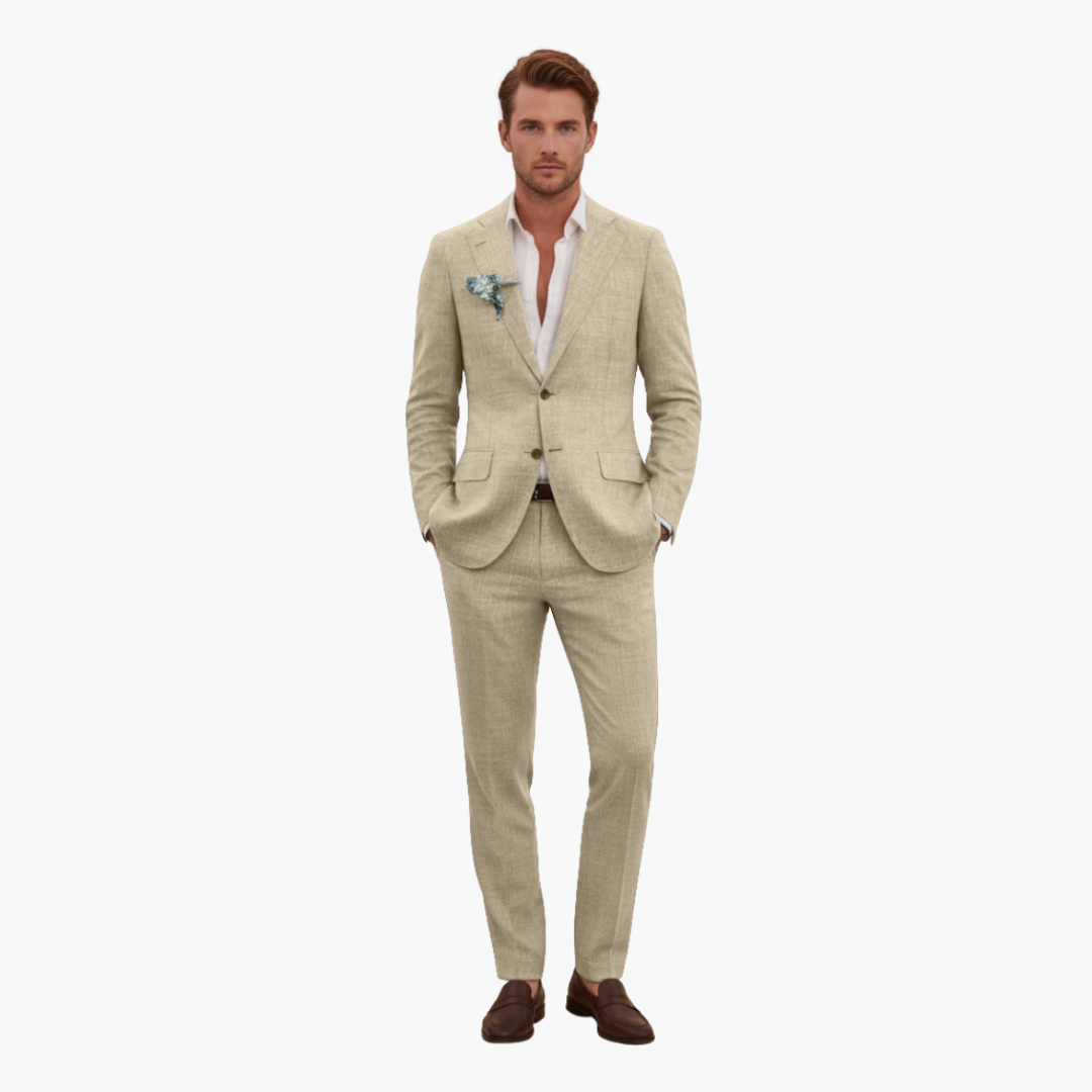 Classic Two Button Mens Suit Jacket Pants