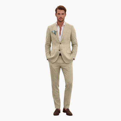 Classic Two Button Mens Suit Jacket Pants