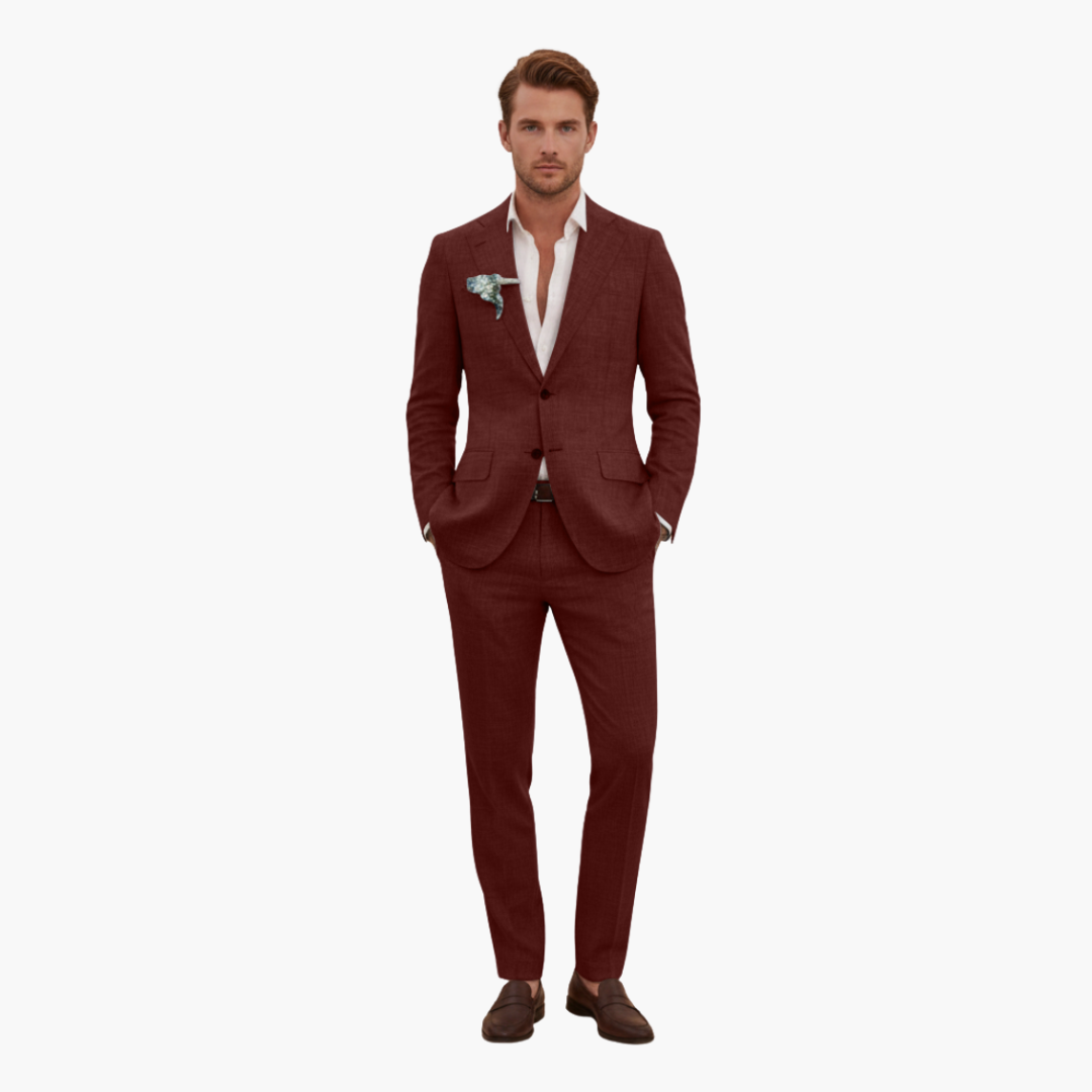 Classic Two Button Mens Suit Jacket Pants