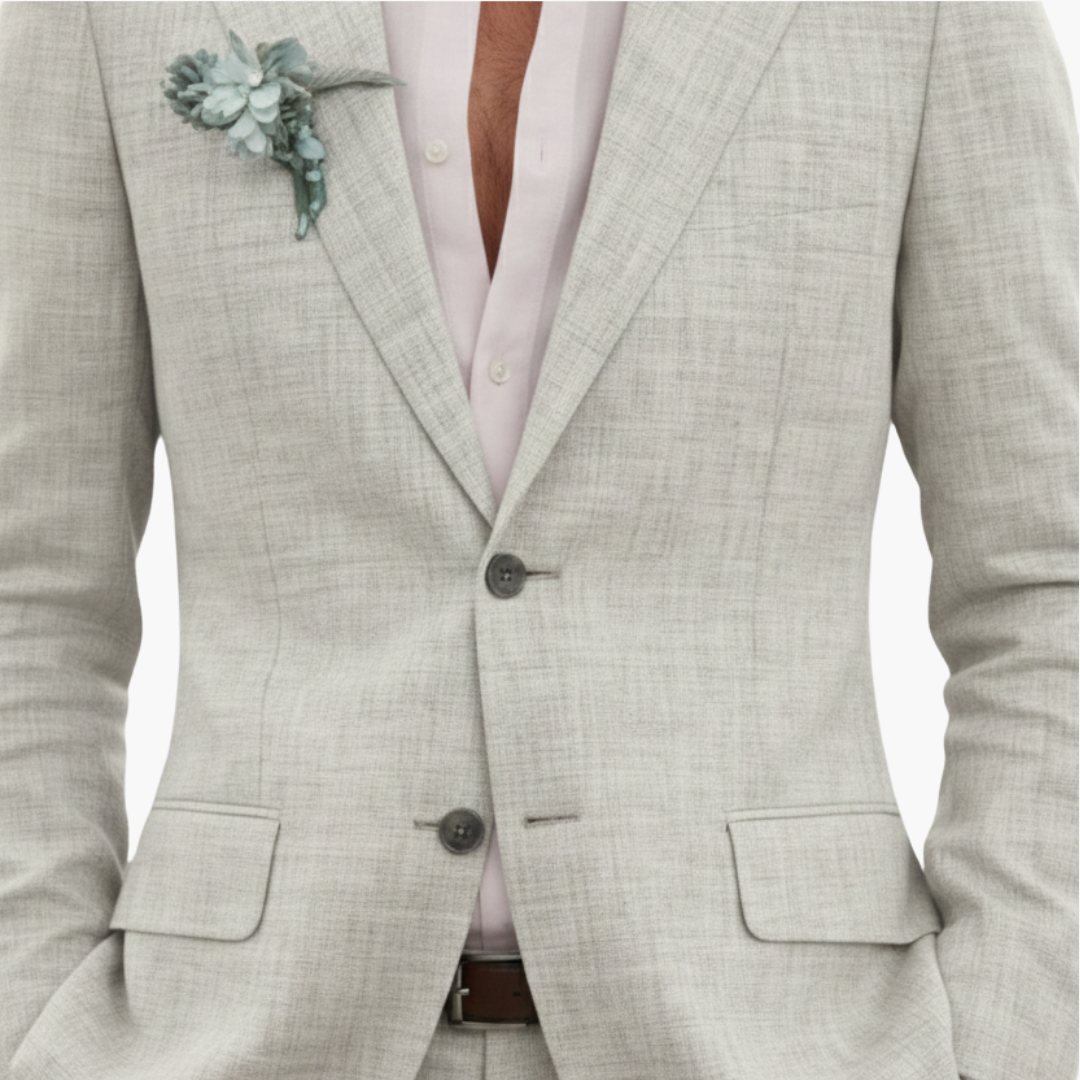 Classic Two Button Mens Suit Jacket Pants