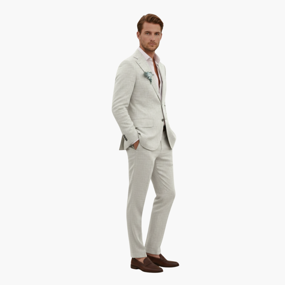 Classic Two Button Mens Suit Jacket Pants