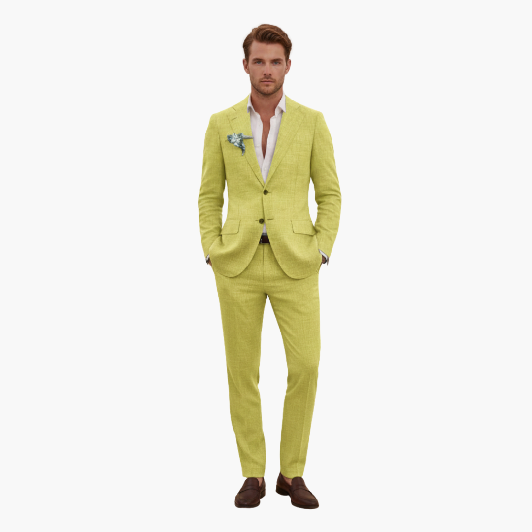 Classic Two Button Mens Suit Jacket Pants