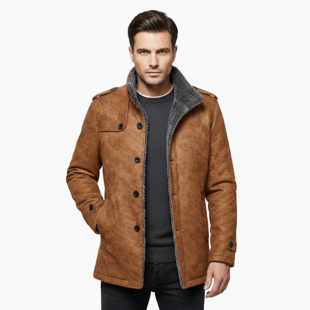 Warm Mens Parka Coat with Pockets