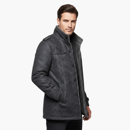 Warm Mens Parka Coat with Pockets