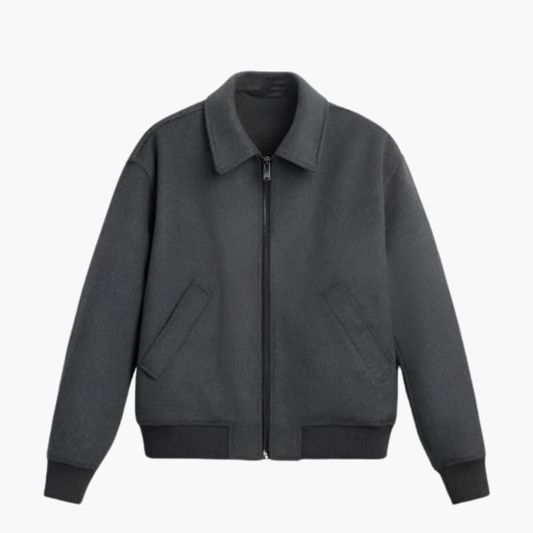 Men's Quilted Zip Jacket with Side Pockets