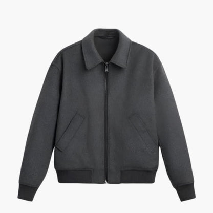 Men's Quilted Zip Jacket with Side Pockets