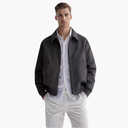 Men's Quilted Zip Jacket with Side Pockets - Olytrend