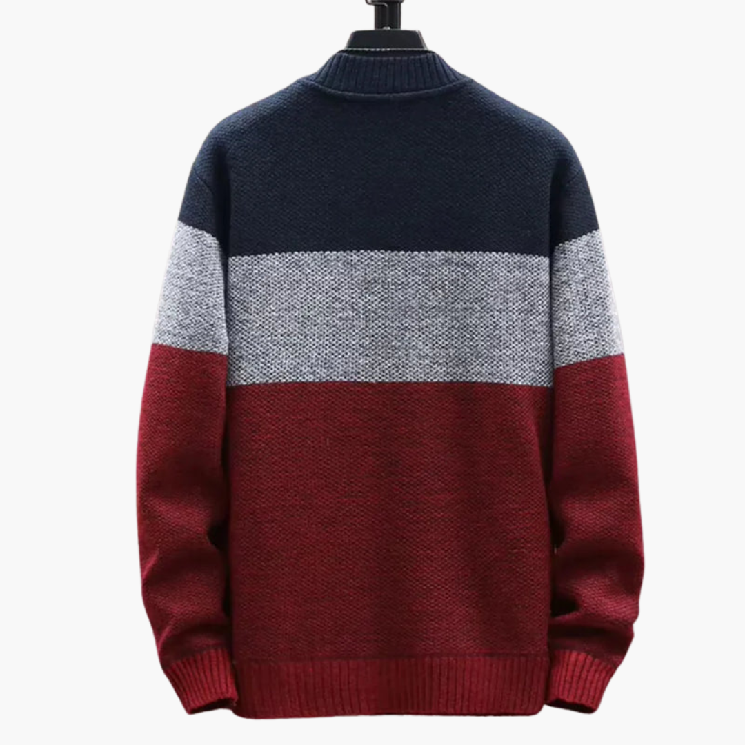 Men's Crew Neck Colour Block Sweater