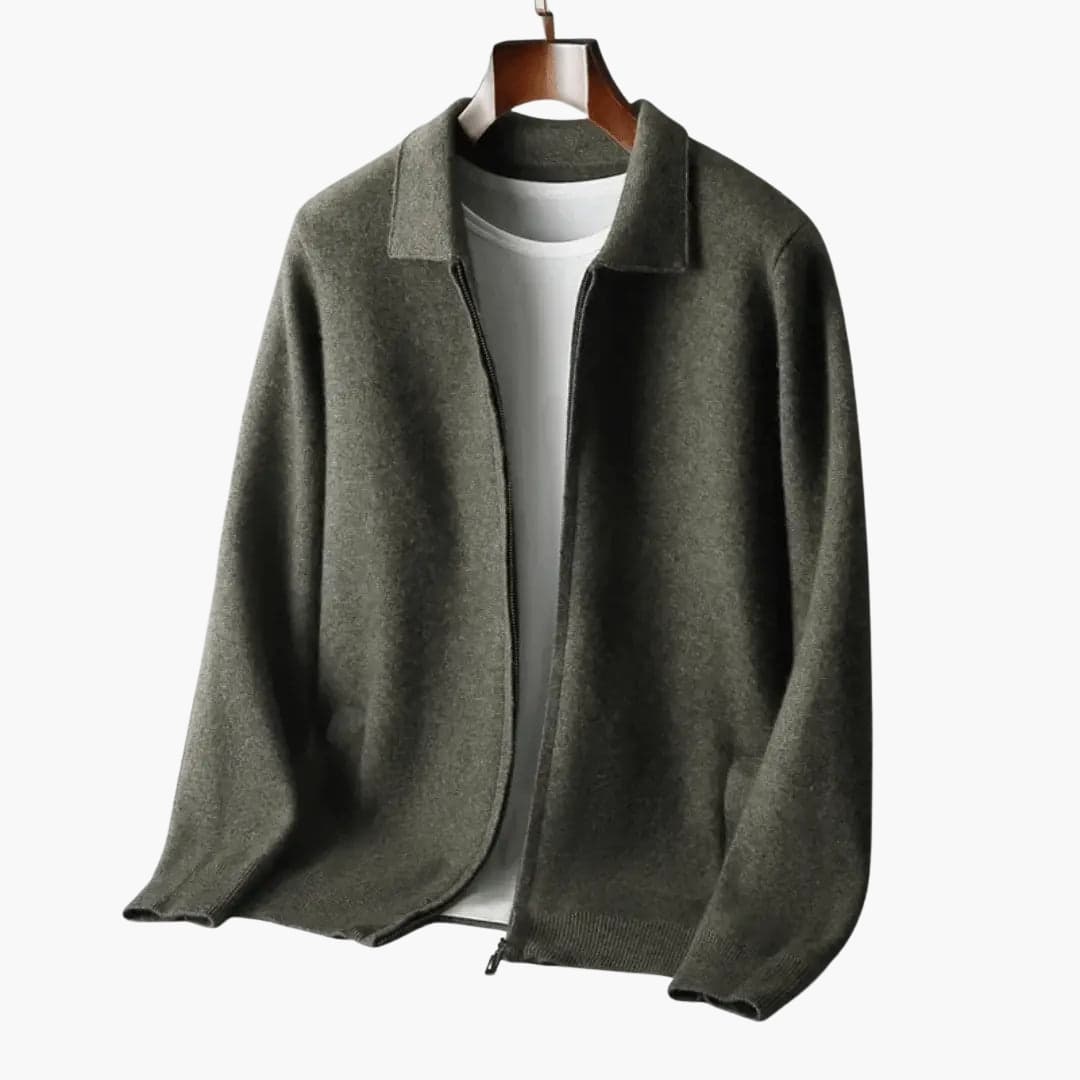Classic Mens Cardigan with Pockets and Relaxed Fit