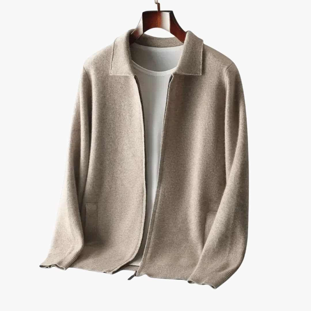 Classic Mens Cardigan with Pockets and Relaxed Fit