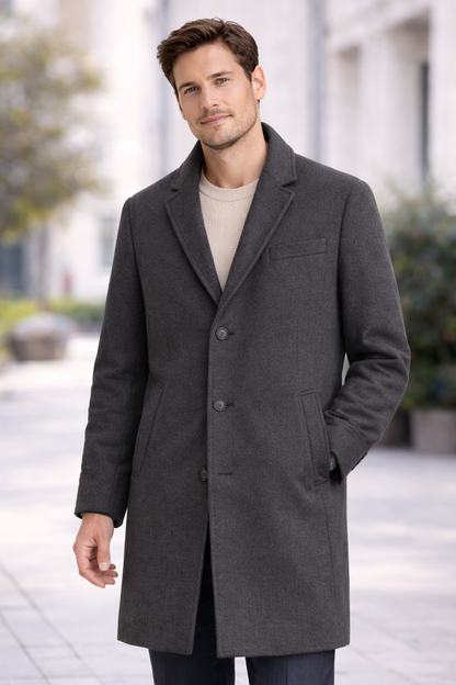 Warm Winter Mens Tweed Overcoat - Nocini