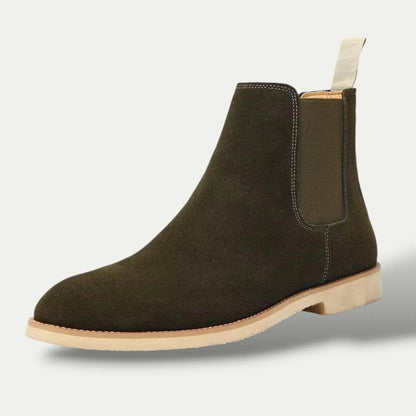 Authentic Suede Chelsea Leather Ankle Boots - Nocini