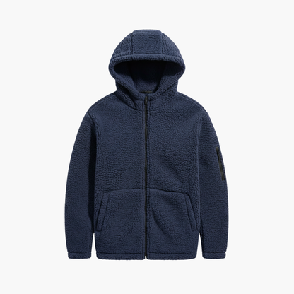Men's Quilted Hoodie with Rough Texture - Olytrend