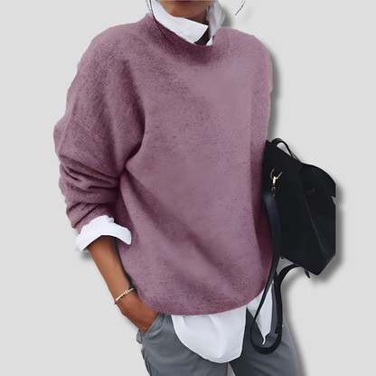 Warm Crew Neck Knit Sweater - Olytrend