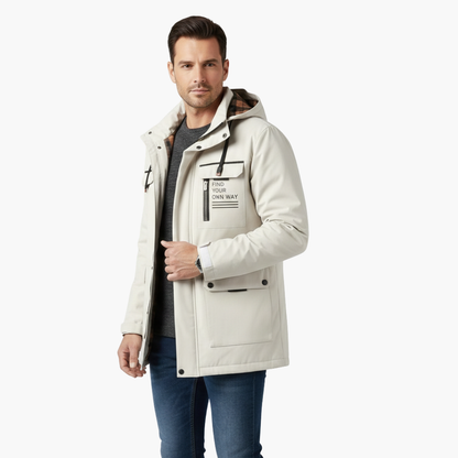Practical Men's Zip Up Waterproof Jacket