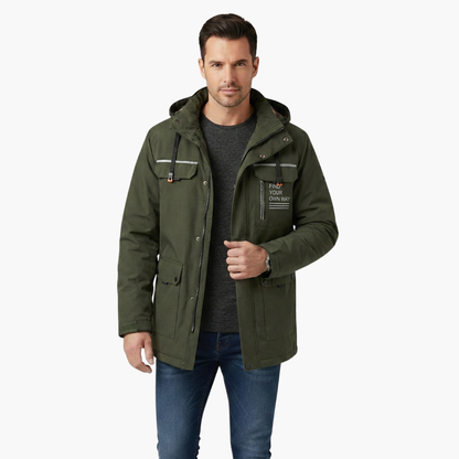 Practical Men's Zip Up Waterproof Jacket