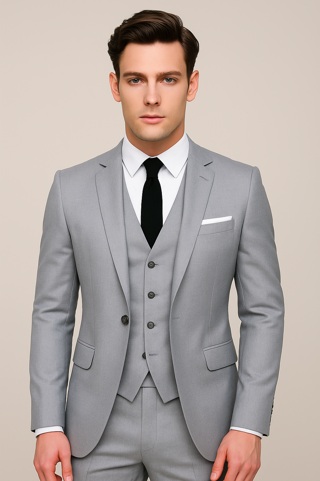 Classic Single Breasted Men's 3-Piece Suit