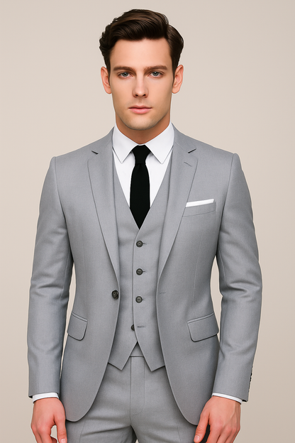 Classic Single Breasted Men's 3-Piece Suit