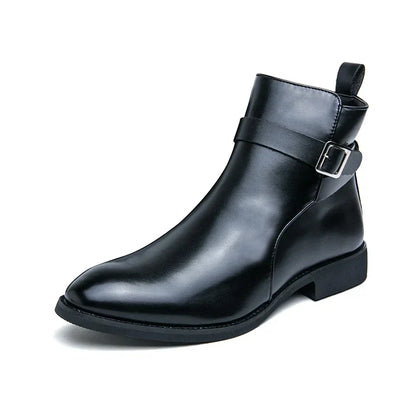 Smart Mens Leather Ankle Boots