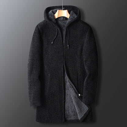Comfortable Men's Long Hooded Winter Coat