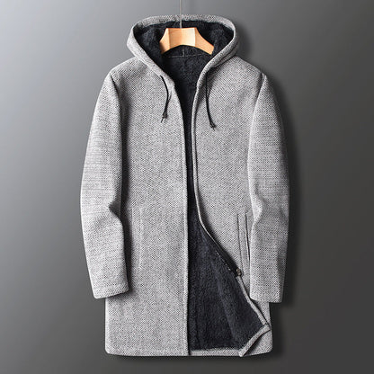 Comfortable Men's Long Hooded Winter Coat - Nocini