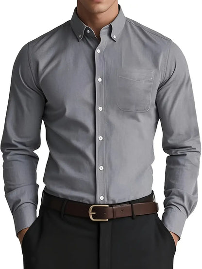 Men's Traditional Long Sleeve Dress Shirt