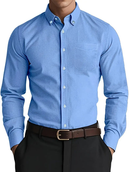 Men's Traditional Long Sleeve Dress Shirt