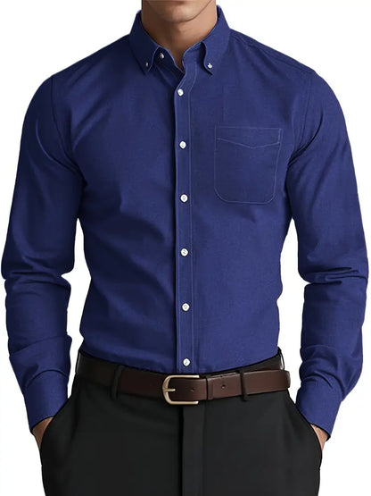 Men's Traditional Long Sleeve Dress Shirt
