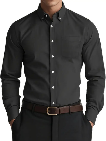 Men's Traditional Long Sleeve Dress Shirt