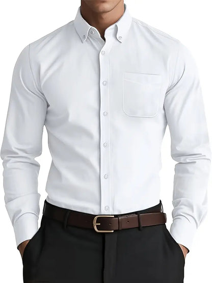 Men's Traditional Long Sleeve Dress Shirt - Nocini