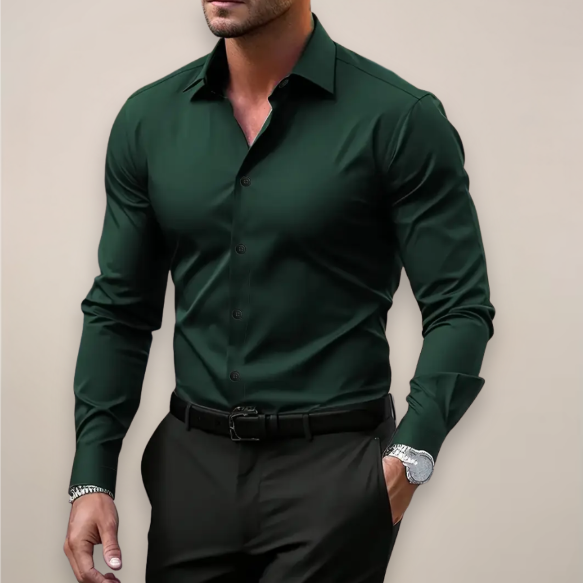 Classic Fit Men's Casual Button Down Shirt