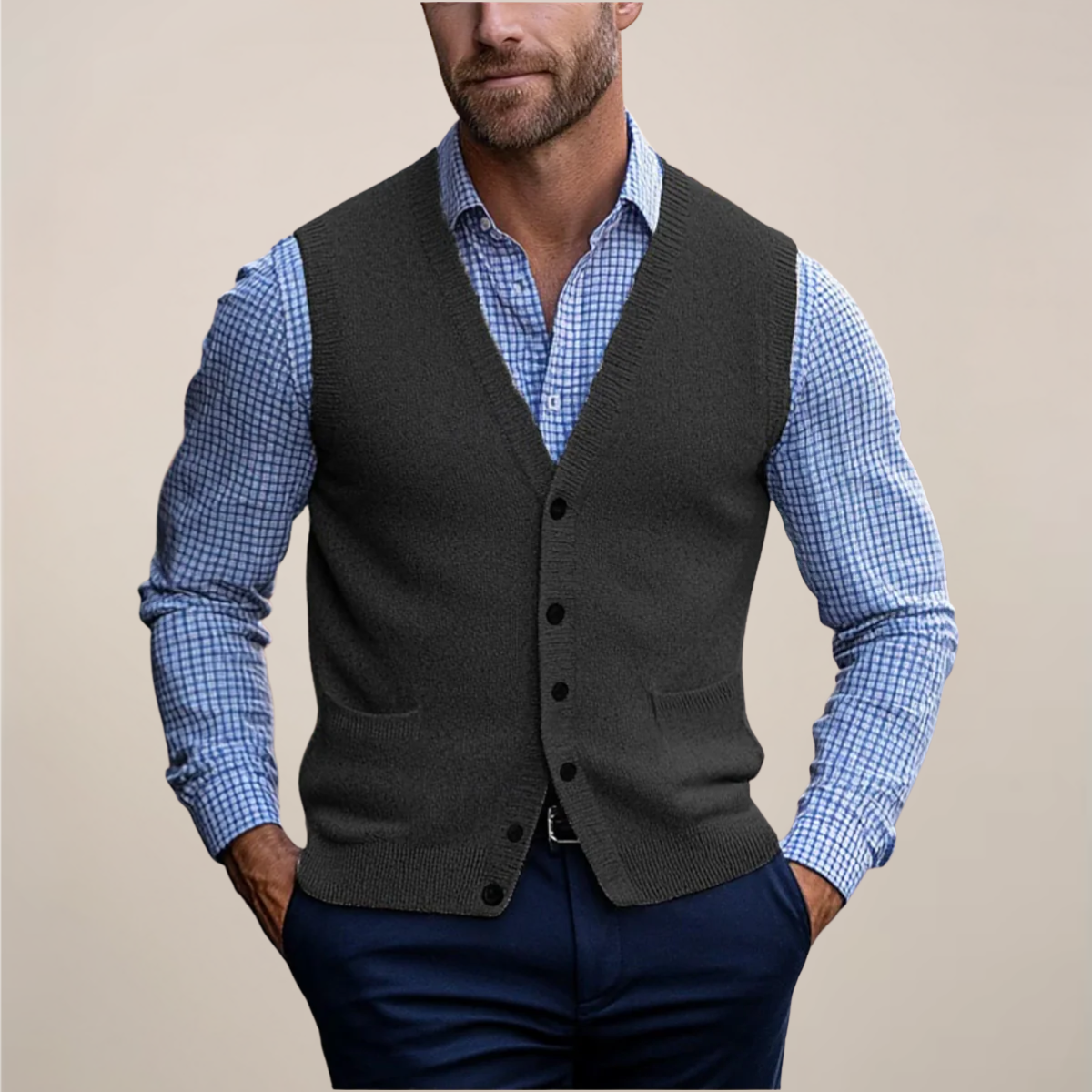 Men's Breathable Tank Top Sweater