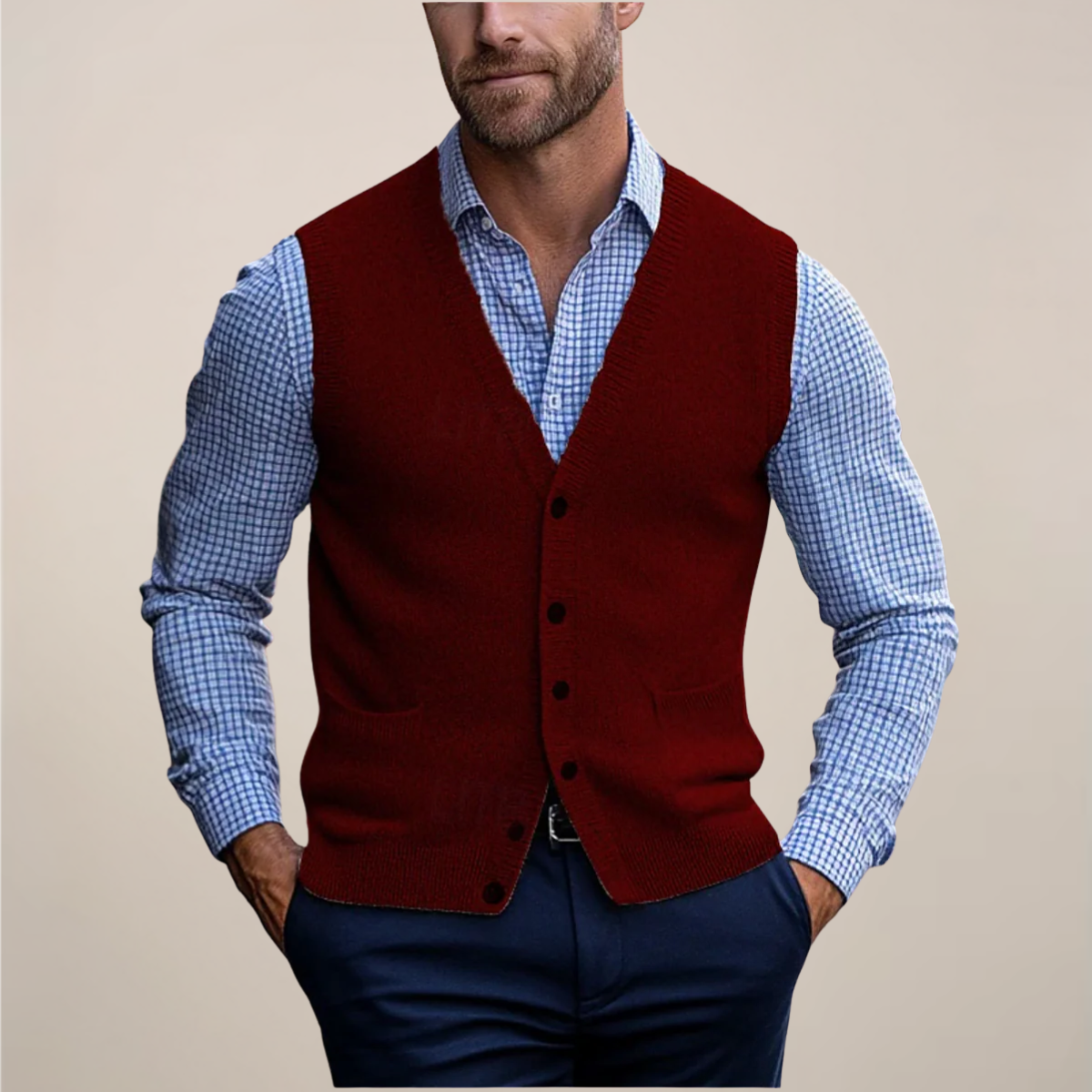 Men's Breathable Tank Top Sweater