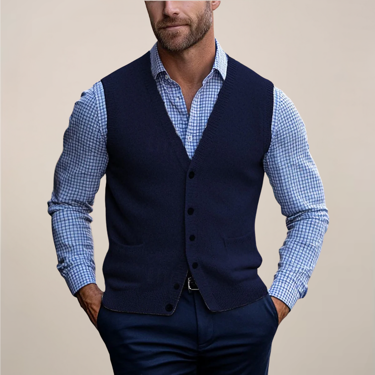 Men's Breathable Tank Top Sweater