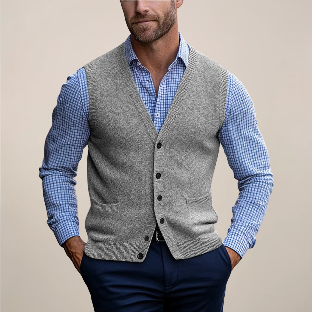 Men's Breathable Tank Top Sweater