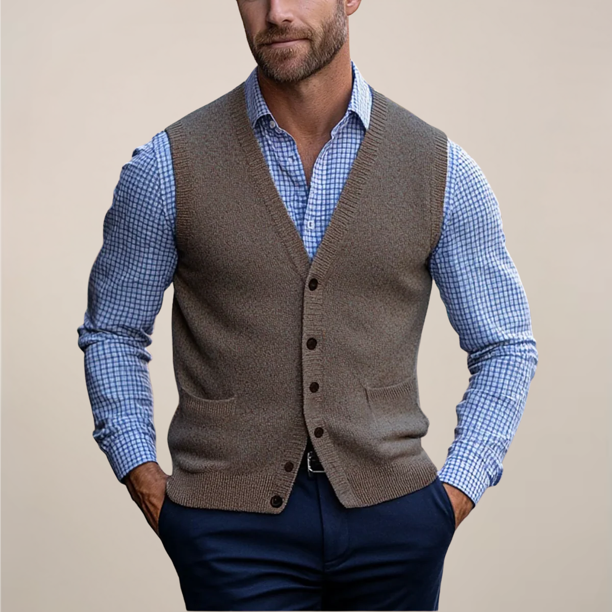 Men's Breathable Tank Top Sweater - Nocini