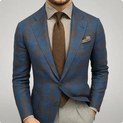 Slim Fit Mens Blazer with Classic Lapel