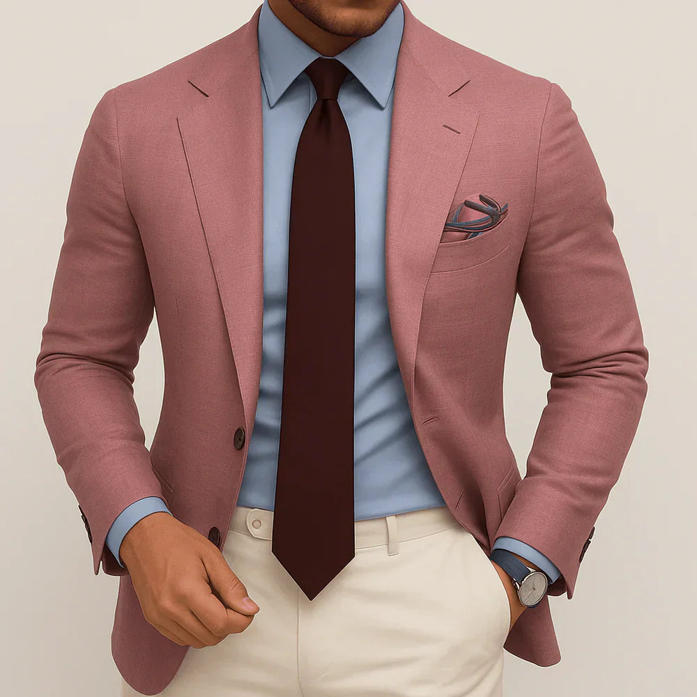 Slim Fit Mens Blazer with Classic Lapel