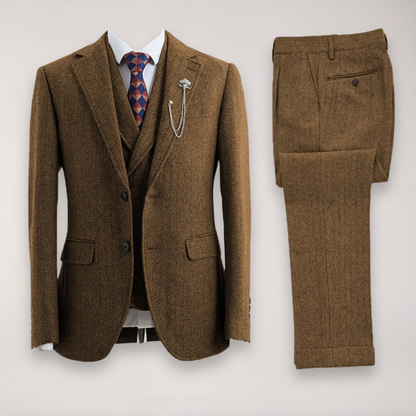 Slim Fit Mens 3 Piece Suit Jacket Trousers Vest